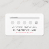 Black Pink Beauty Professional QR Code Loyalty Visitekaartje (Achterkant)