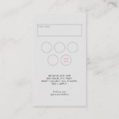 Black Pink Beauty Salon QR Code Loyalty & Black Pi Visitekaartje (Achterkant)