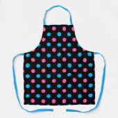 Black Pink Blue Polka Dot Pattern Schort (Voorkant)