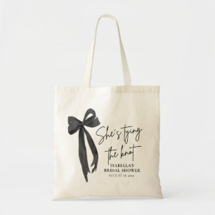 Black Pink Boog Je gaat Trouwen Bruidsfeest Tote Bag