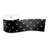 Black & Pink Bow Gift Wrapping  Satijnen Lint (Spoel)