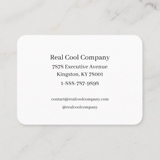 Black & Pink Bow Monogram Visitekaartje (Achterkant)