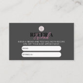Black & Pink Business Verwijs een Vriend Verwijzin Visitekaartje (Voorkant)