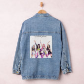 Black Pink Cartoon Fan Art Poster Denim Jacket (Hangar)