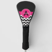 Black Pink Chevron Golfheadcover (Voorkant)