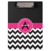 Black Pink Chevron Klembord (Voorkant)