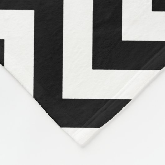 Black Pink Chevron Monogram Blanket Fleece Deken (Hoek)