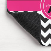 Black Pink Chevron Muismat (Hoek)