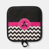 Black Pink Chevron Pannenlap (Voorkant)
