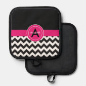 Black Pink Chevron Pannenlap (Voorkant / Achterkant)