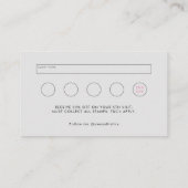 Black Pink Chic Beauty Aesthetics Loyalty & Visitekaartje (Achterkant)