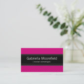 Black Pink Cosmetologist Visitekaartjes succes (Staand voorkant)