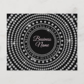 Black Pink Diamond Calligraphy Jewelry Dank je Flyer (Achterkant)