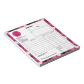 Black Pink Diamond Company Business Shop Factuur Notitieblok (Schuin)