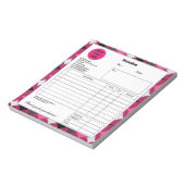 Black Pink Diamond Company Business Shop Factuur Notitieblok (Linkerzijde)