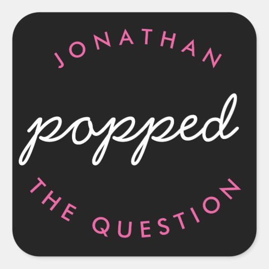 Black Pink die de vraag trok, is een voorstander Vierkante Sticker (Voorkant)