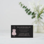 Black Pink Fahion Doll Collector Visitekaartje (Staand voorkant)