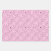 Black Pink Fancy Spider Bat Sky Halloween Inpakpapier Vel (Voorkant)
