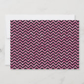Black Pink Faux Glitter Chevron Sweet 16 Foto Kaart (Achterkant)