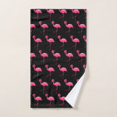 BLACK PINK FLAMINGO BRIGHT BATHROOM TOWEL SET BAD HANDDOEK (Handdoek)