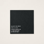 Black Pink Floral Cursive Earring Display Kaart (Achterkant)