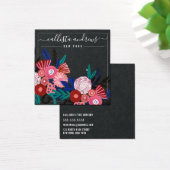 Black Pink Floral Cursive Earring Display Kaart (Bureau)