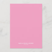 Black Pink Floral die het beste spel van de Bride Informatiekaartje (Achterkant)