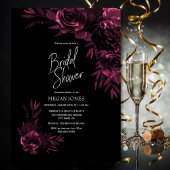 Black Pink Floral Vrijgezellenfeest Kaart