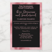 Black Pink foil waterproof cosmetics bottle label Voedselcontainer Etiket (Enkel label)