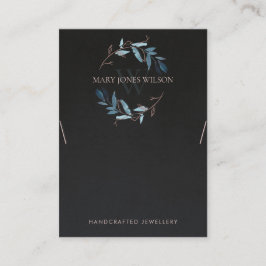 BLACK PINK FOLIAGE MONOGRAM KETTING DISPLAY LOGO VISITEKAARTJE