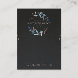 BLACK PINK FOLIAGE MONOGRAM KETTING DISPLAY LOGO VISITEKAARTJE