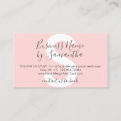 Black Pink Food Allergy Alert Visitekaartje (Voorkant)