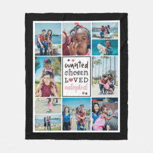 Black Pink Gezocht Chosen Loved Aangenomen Collage Fleece Deken