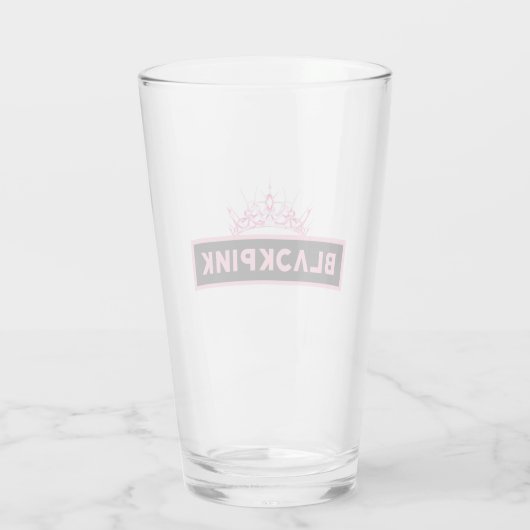 Black Pink Glass Cup Glas (Achterkant)