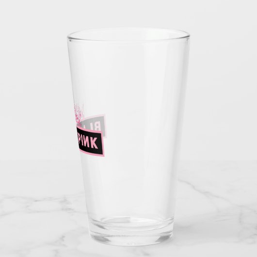 Black Pink Glass Cup Glas (Links)