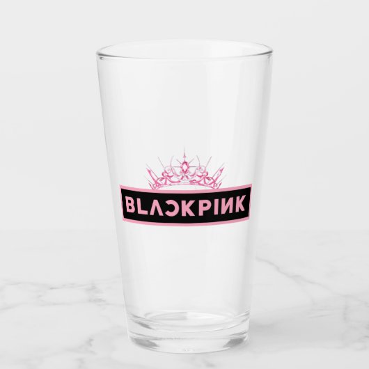 Black Pink Glass Cup Glas (Voorkant)