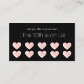 Black Pink Glitter 10 Punch Salon Customer Loyalty (Achterkant)