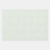 Black Pink Green Gold Zig Zag Chevron Inpakpapier Vel (Voorkant 2)