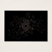 Black & Pink Grungy Heart Music Thmed Wedding Visitekaartje (Achterkant)