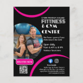 Black & Pink Gym Personal Trainer Business Flyer (Voorkant)