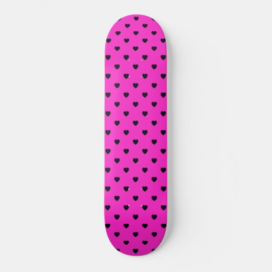 BLACK PINK HEART VOOR DE LOVE SKATEBOARDING PERSOONLIJK SKATEBOARD (Voorkant)