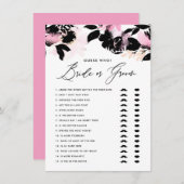 Black Pink Hij zei dat zij zei Bruid of Bruidegom  Informatiekaartje (Voorkant / Achterkant)