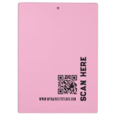Black Pink Kapsalon Logo Klembord Pro (Achterkant)