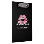 Black Pink Kiss Lips Makeup Artist Klembord (Rechts)