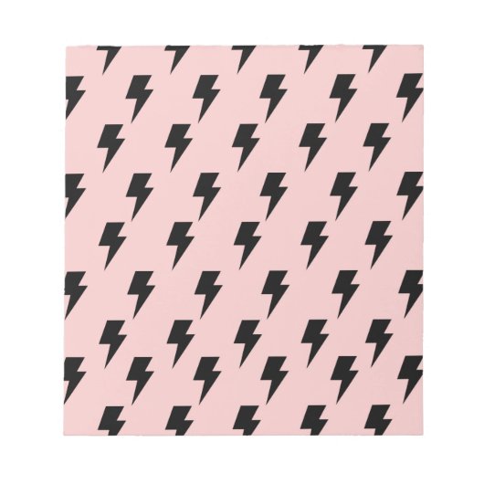 Black Pink Lightning Y2K Indie Bold Notes Notitieblok (Voorkant)