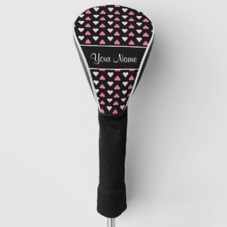 Black Pink Love Hearts Golfheadcover