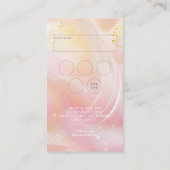 Black Pink Marmer Beauty Salon QR Code Loyalty & Visitekaartje (Achterkant)