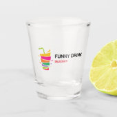 Black Pink Minimalist Funny Drink Shot Glasses Glas (Voorkant)