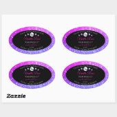 Black Pink Paars Ombre Glitter Product Label Logo (Vel)
