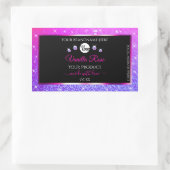 Black Pink Paars Ombre Glitter Product Label Logo (Tas)